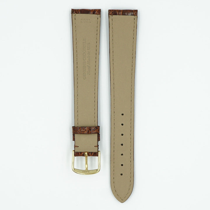 Crocodile Honey Extra Long Leather Watch Strap image