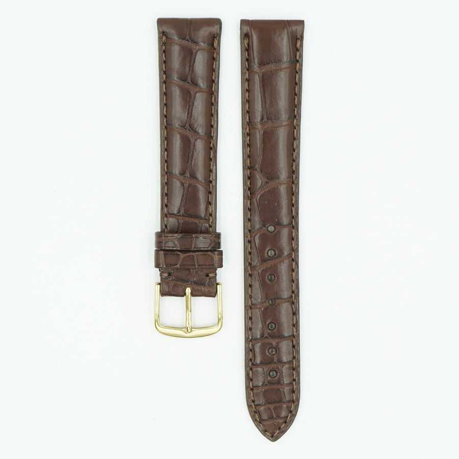 Genuine Matte Alligator Brown Watch Strap image