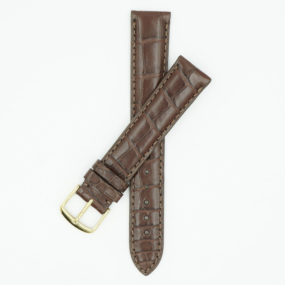 Genuine Matte Alligator Brown Watch Strap image