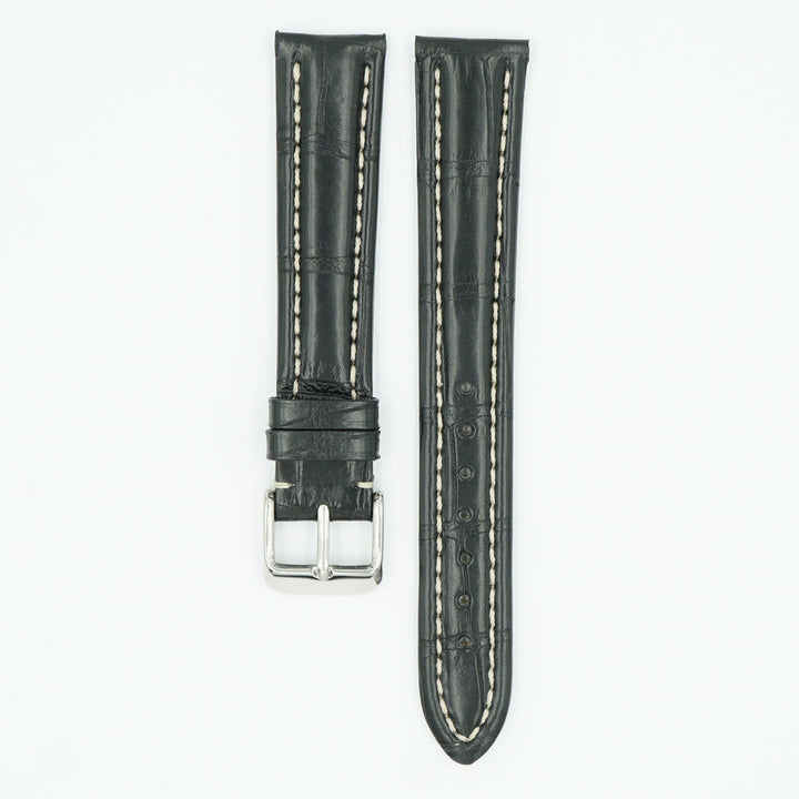 Alligator Matte Black Watch Strap image