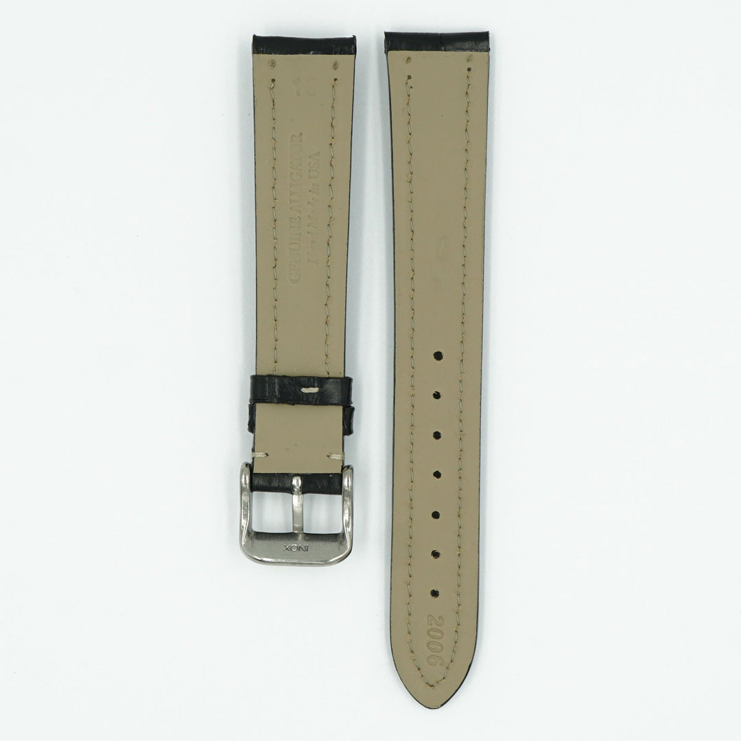 Alligator Matte Black Watch Strap image