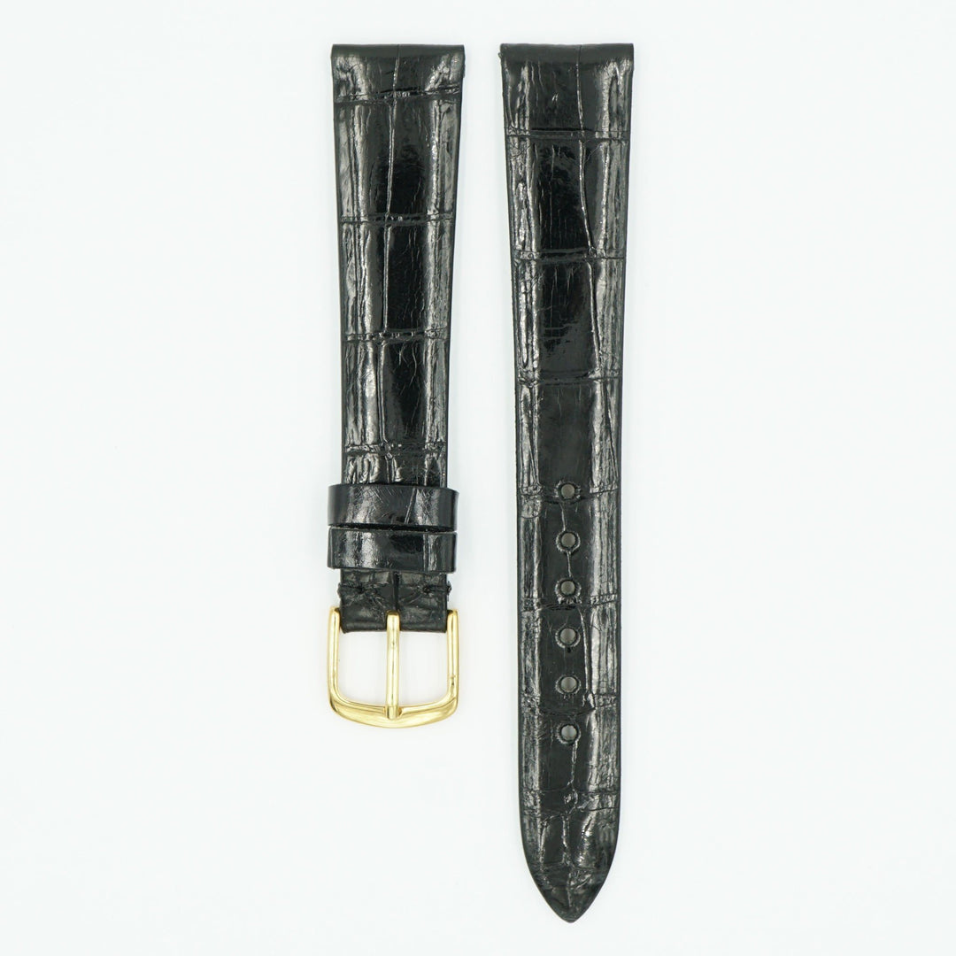 Patek Alligator Black Leather Watch Strap image