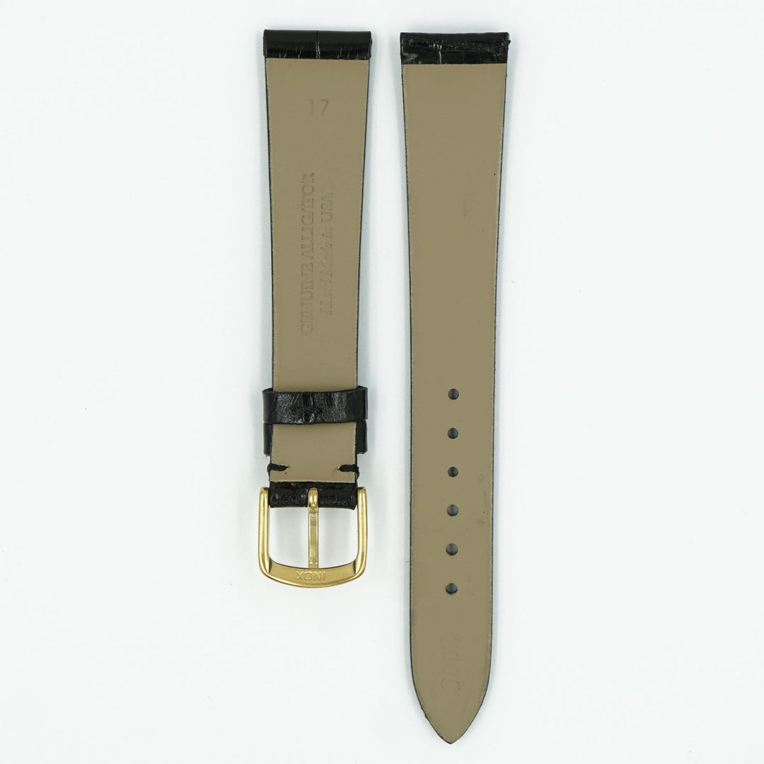 Patek Alligator Black Leather Watch Strap image