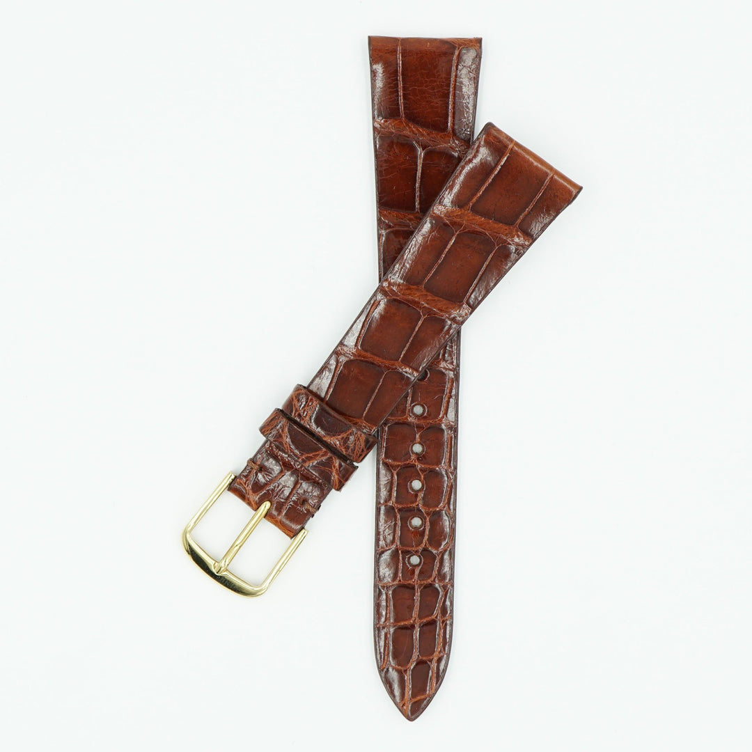 Patek Alligator Chesnut Leather Watch Strap image