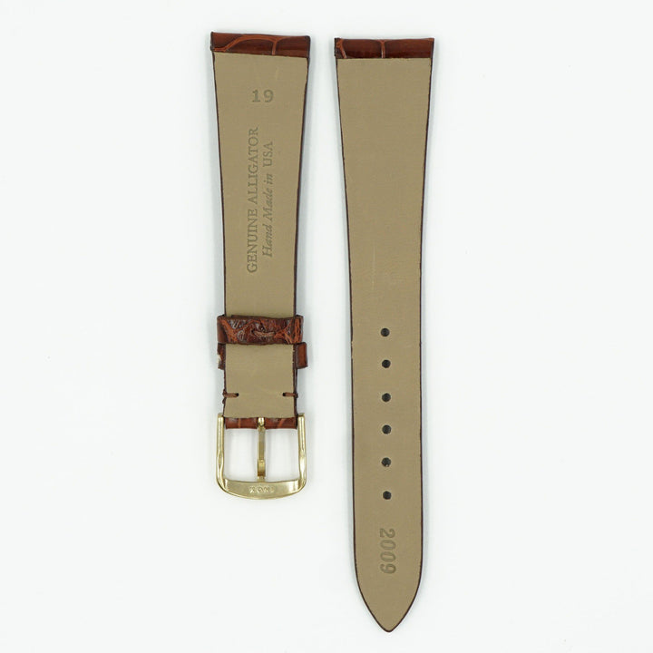 Patek Alligator Chesnut Leather Watch Strap image