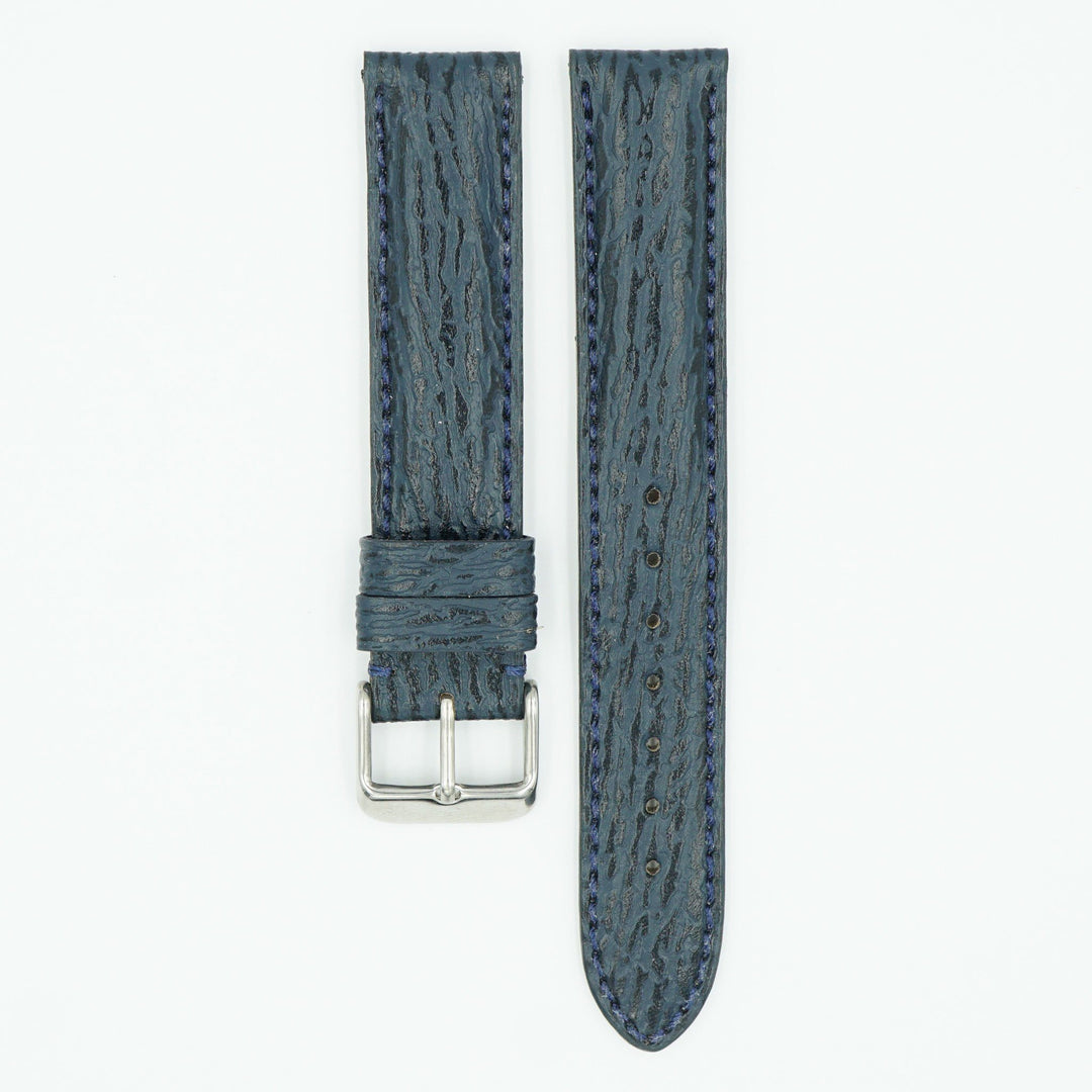 Shark Skin Blue Leather Watch Strap image