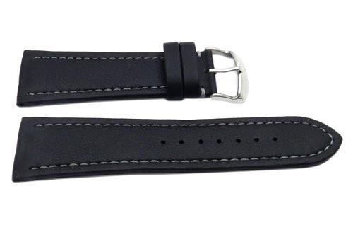 Hadley Roma Genuine Lorica Black Invicta Style Waterproof Watch Strap