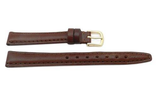 Hadley Roma Brown Ladies Genuine Leather Thin Hypo Allergenic Watch Band