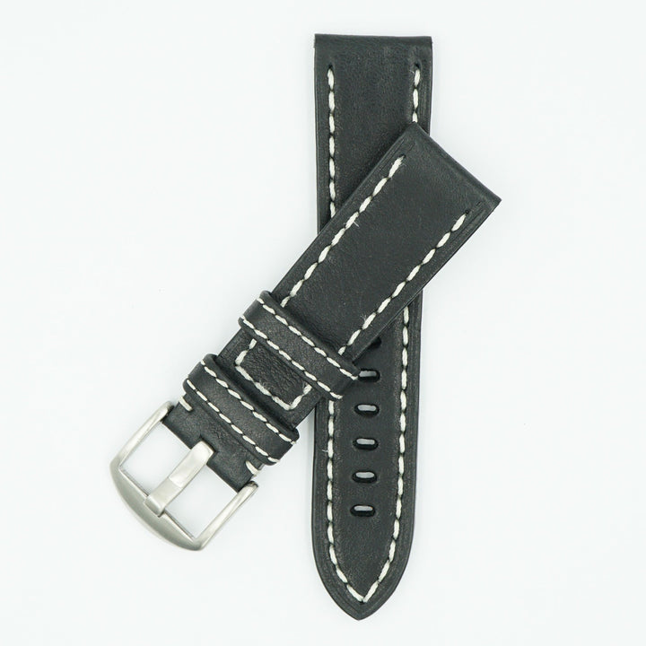 Black Vegetable Tanned Leather Watch Band image