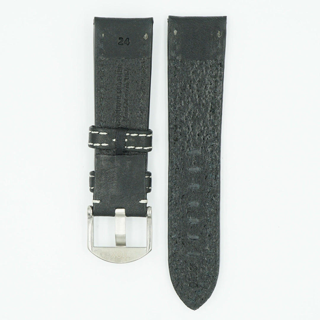 Black Vegetable Tanned Leather Watch Band image