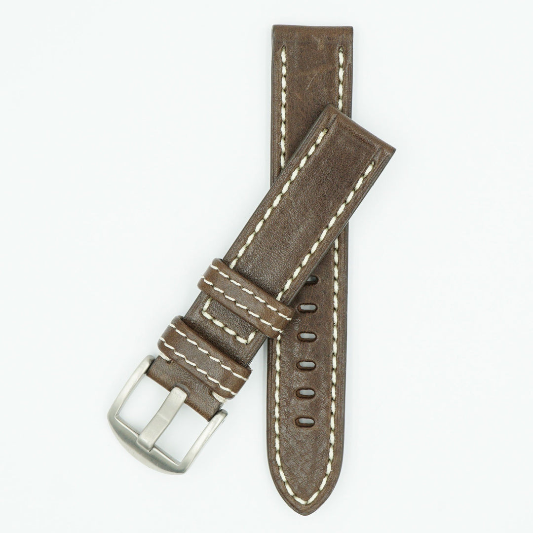 Brown Vegetable Tanned Leather Watch Band image