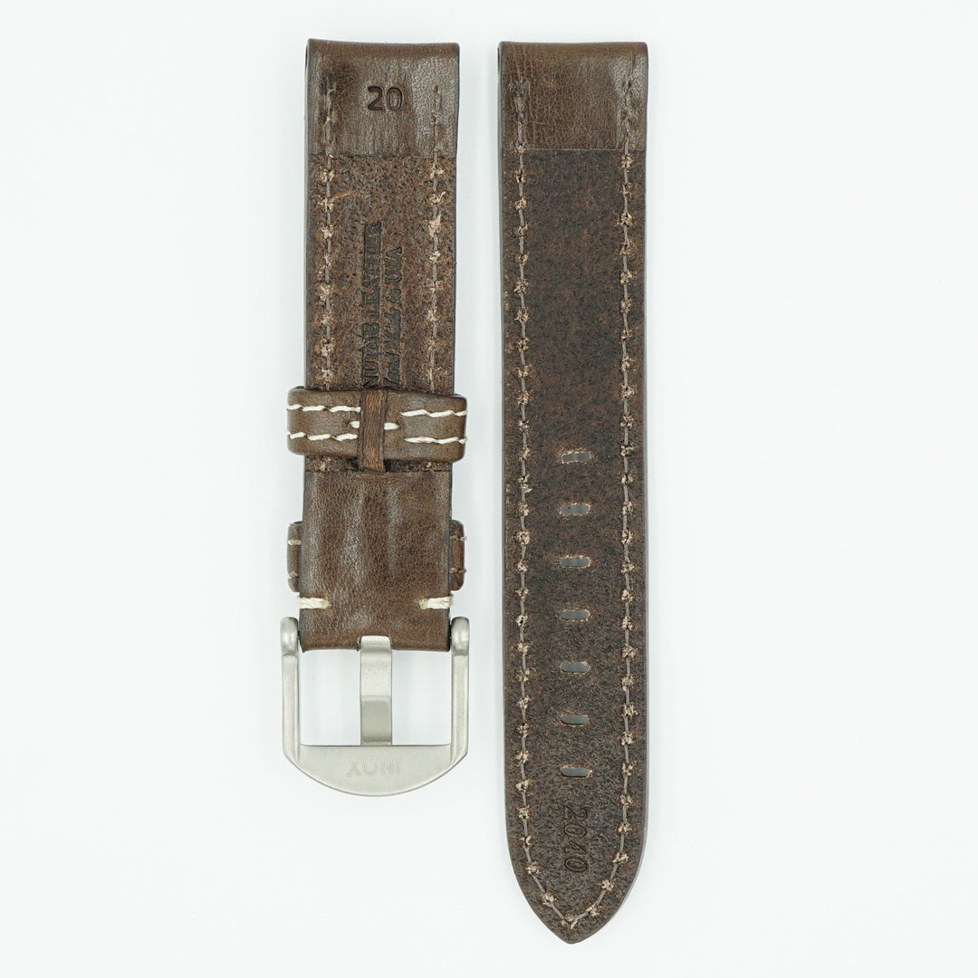 Brown Vegetable Tanned Leather Watch Band image