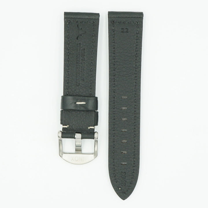 Oil Tan Black Leather Strap image