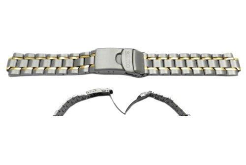 Seiko Dual Tone Titanium Metal Kinetic Watch Band