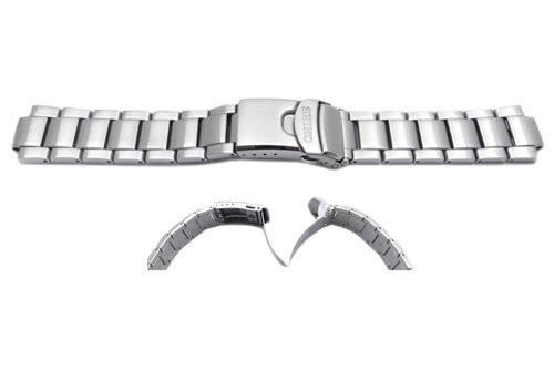 Seiko Stainless Steel Push-Button Fold-Over Clasp With Safety Watch Band