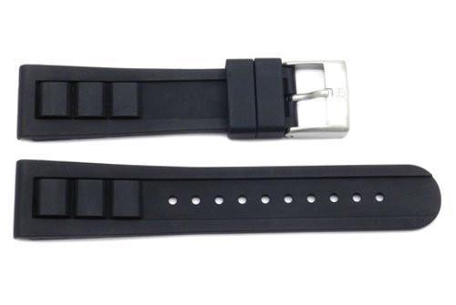 Swiss Army Ground Force Chrono Black Rubber 22mm Watch Strap