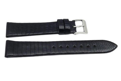 Genuine Lizard Gloss Finish Flat Watch Band