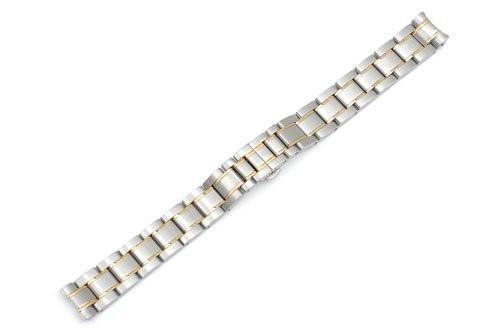 Genuine Swiss Army Brushed/Polished Dual Tone Steel Bracelet Officers Series