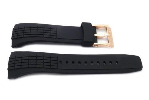 Seiko Black Rubber Velatura Kinetic Mens 26mm Watch Strap