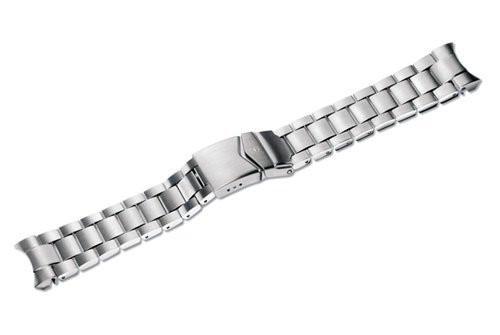 Genuine Swiss Army Infantry Vintage Extra Large 20mm Satin/Polished Stainless Steel Bracelet