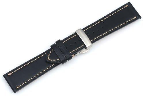 Genuine Swiss Army Infantry Vintage Black Leather Strap