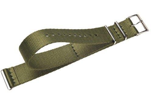 Genuine Swiss Army Large 20mm Green Nylon Nato Style Watch Strap