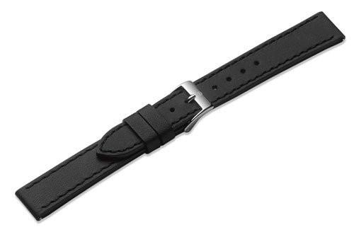 Genuine Swiss Army Alliance Small Width Black Leather Strap