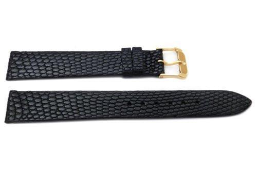 Genuine Movado 16mm Black Genuine Tropic Lizard Watch Strap