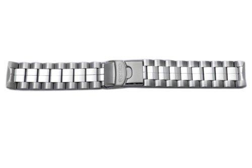 Seiko Flight Chronograph Stainless Steel 21mm Push Button Fold-Over Clasp Watch Band