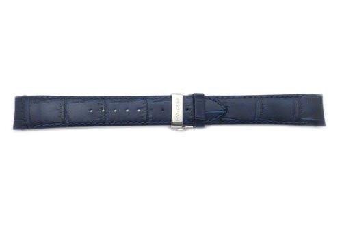 Citizen Eco-Drive Blue Alligator Grain Textured Leather Deployant Clasp 20mm Watch Strap