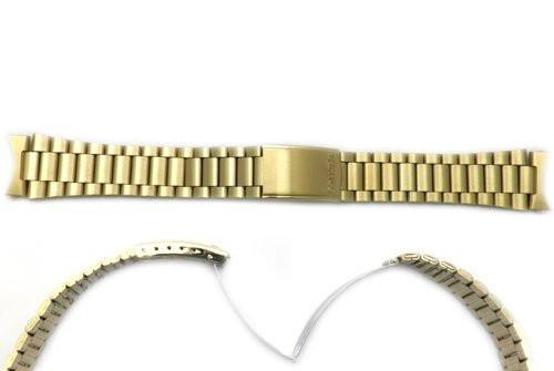 Seiko Gold Tone Stainless Steel 19mm Fold-Over Clasp Watch Bracelet