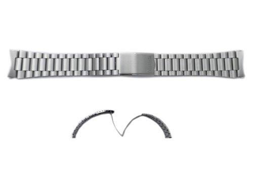 Seiko Silver Tone Stainless Steel 19mm Fold-Over Clasp Watch Bracelet