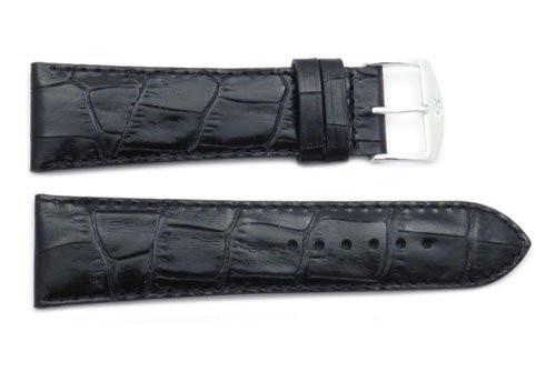 ZRC Genuine Leather Alligator Grain Waterproof Anti-Allergic Watch Strap