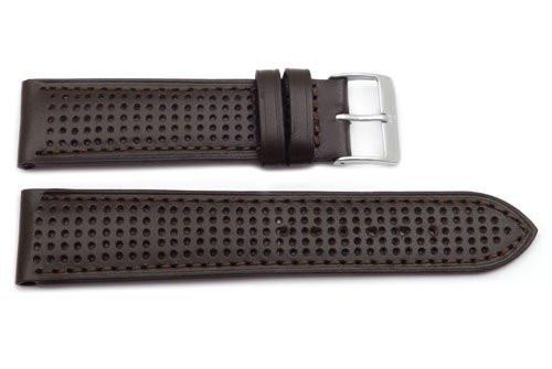 Genuine Brown Leather Sweat Resistant Anti-Allergic Watch Strap