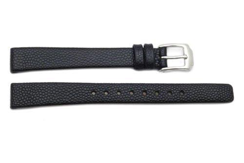 Kenneth Cole Genuine Textured Black Leather 12mm Watch Band