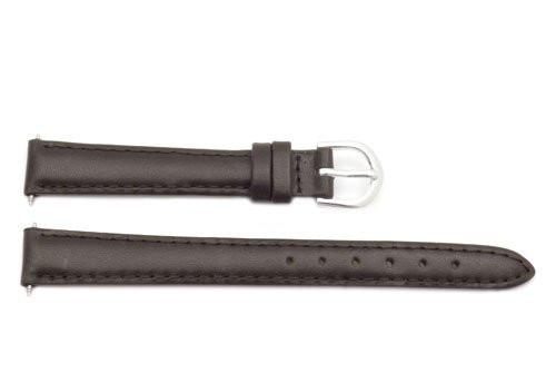 Timex Dark Brown Padded Calfskin Leather 12mm Ladies Watch Band