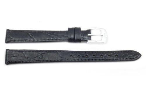 ZRC Genuine Leather Crocodile Grain Waterproof Anti-Allergic Watch Strap