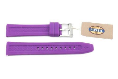 Fossil Purple Silicone Textured Sport 18mm Watch Strap