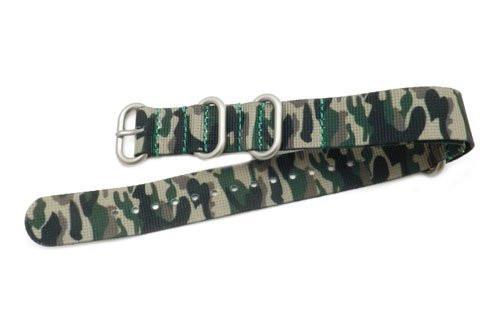 Hadley Roma Camouflauge One Piece Nylon Nato Style Watch Strap