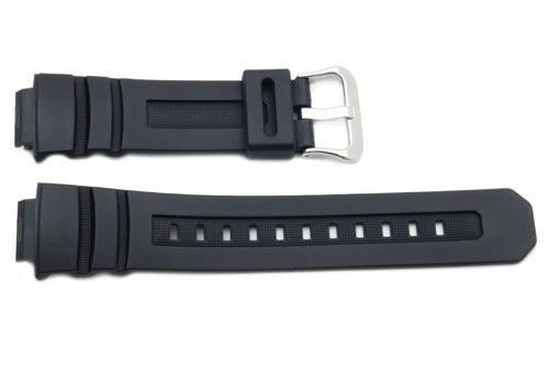 Genuine Casio Black Resin 25.5/16mm Watch Band- 10273059