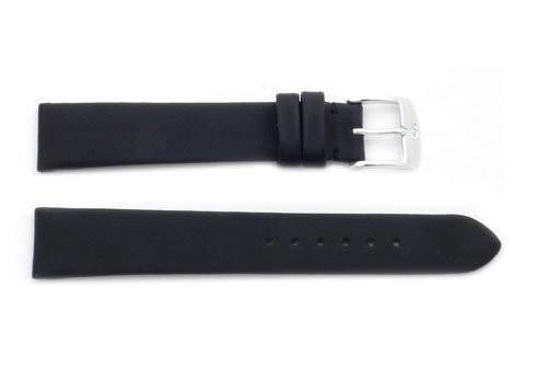 ZRC Black Leather Techno Satin Style Ladies Watch Strap