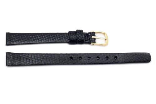 Seiko Black Genuine Lizard Leather 10mm Watch Strap