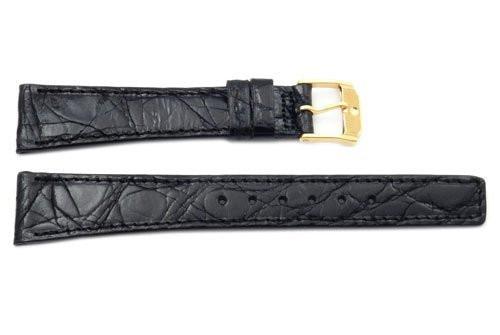 Movado Genuine Crocodile Leather Black 16mm Watch Band