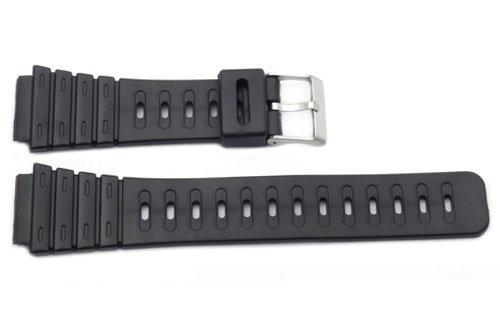 Black Rubber Casio Style 20mm Watch Strap