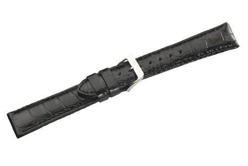 Swiss Army Officer Black Alligator Grain Leather 19mm Watch Strap