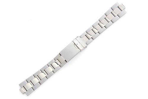 Swiss Army Officer's Ratchet Silver Tone Stainless Steel 16mm Watch Bracelet