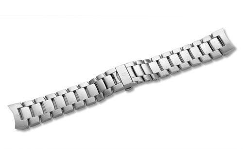 Swiss Army Ambassador Clous de Paris Silver Tone Stainless Steel 22mm Watch Bracelet