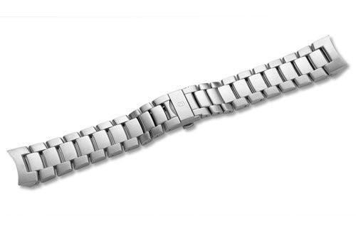 Swiss Army Ambassador Clous de Paris Silver Tone Stainless Steel Watch Bracelet