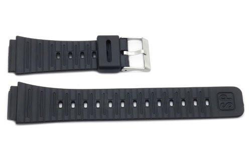 Black Rubber Casio Style 20mm Watch Strap