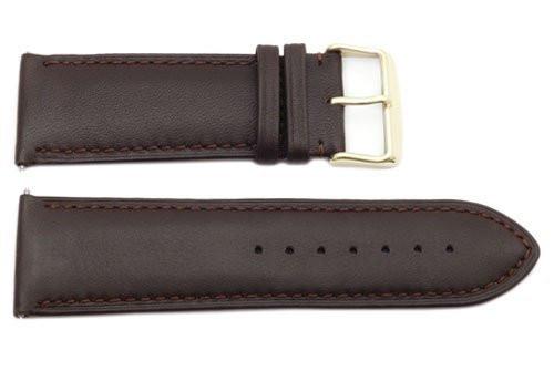 Genuine Smooth Leather Extra Wide 28mm Watch Strap